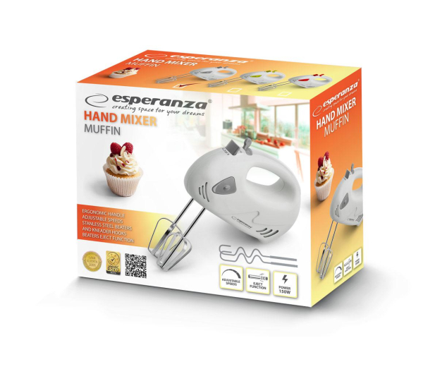 Esperanza MUFFIN EKM007WE SZARY 150W - 1374037 - zdjęcie 2